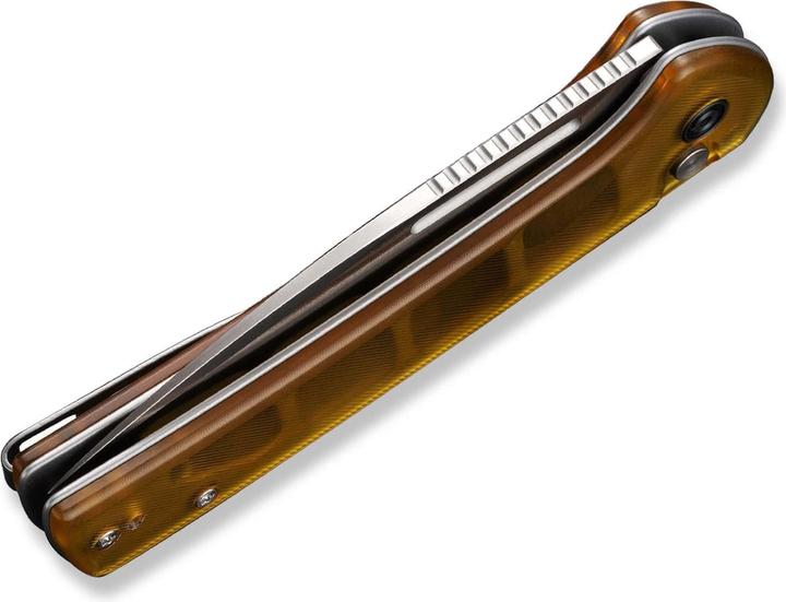 Actual product image Civivi Conspirator Button Lock Ultem Amber (8.80 cm)