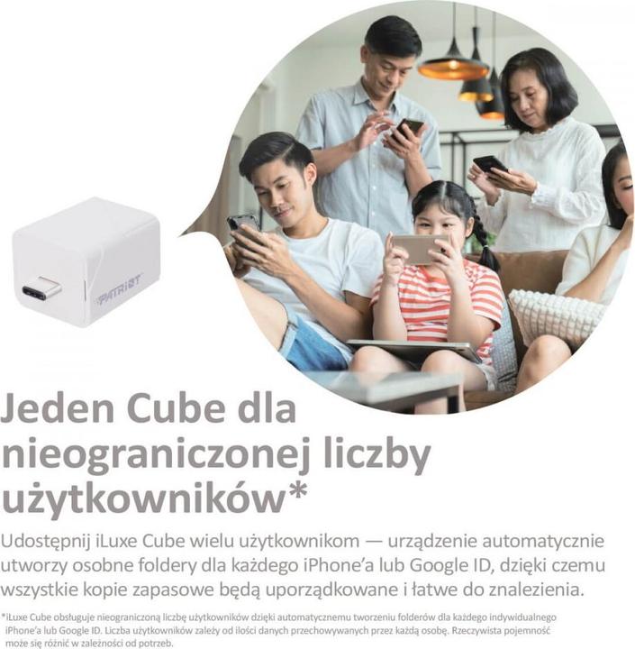 Immagine prodotto Patriot PAT USB 1TB iLuxe Cube USB-C 3.2 (1000 GB, USB-C)