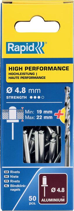 Produktbild Rapid Universal Blindniete Ø 4,8 x 25 mm (50 x)