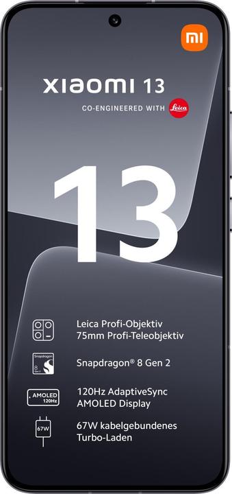 Immagine prodotto Xiaomi 13 (256 GB, Nero, 6.36", Doppia SIM, 5G)