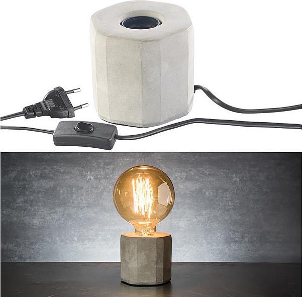 Image du produit Lunartec Lampe de table décorative en béton (E27)