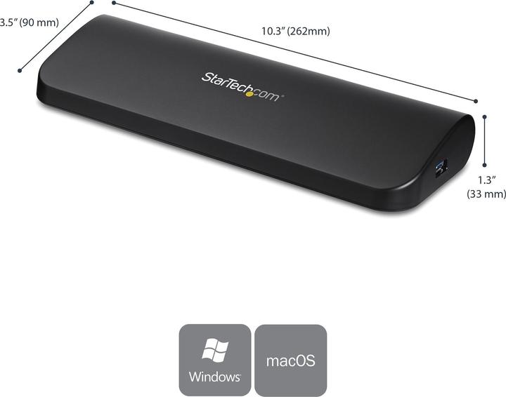Produktbild StarTech Usb3sdockhdv (USB-B, 1 Ports)