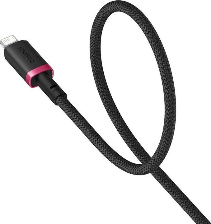 Actual product image Baseus Dura fast charging cable type A to IP 2.4A black red (1 m, USB 2.0)