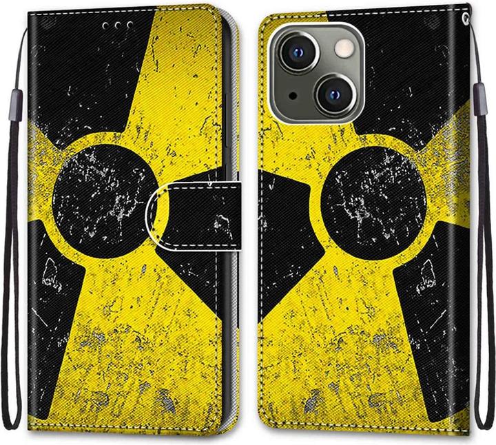 Actual product image Ueli Express iPhone 13 Mini Book Case Case with card compartment Radioactivity (Apple iPhone 13 mini)