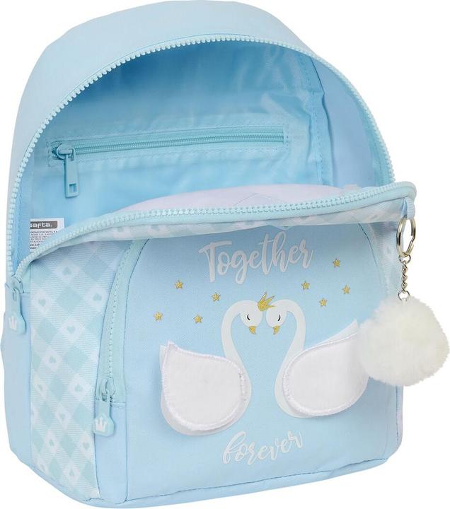 Actual product image Safta Backpack Glow Lab Cisnes Mini Light blue 25 x 30 x 13 cm