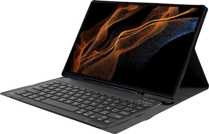 Produktbild Samsung Galaxy Tab S8 Ultra hoes met toetsenbord - QWERTZ toetsenbord Zwart (DE, Galaxy Tab S8 Ultra)