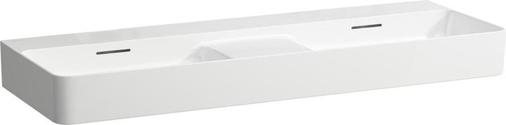 Produktbild Laufen Doppelwaschtisch VAL 1200x400mm we ma m ÜL ohne Hahnloch (400 mm, 1200 mm)
