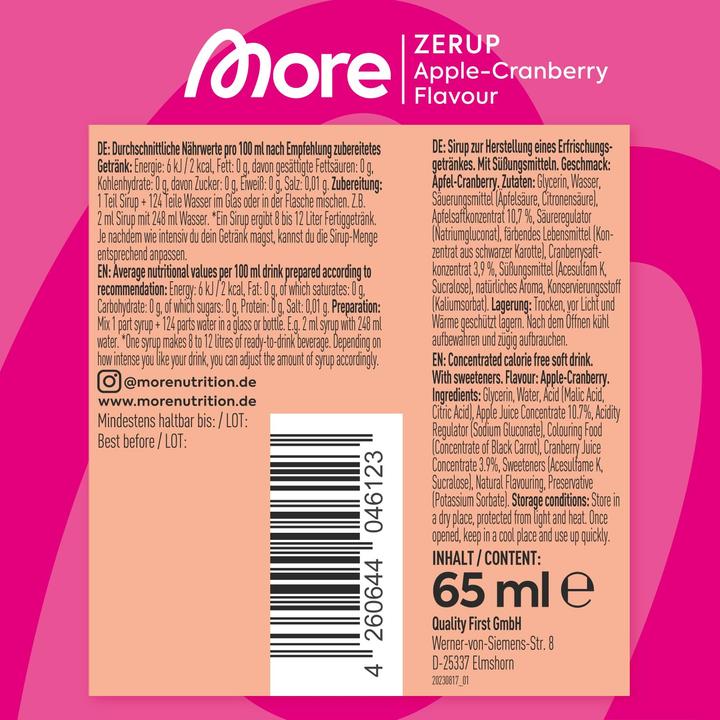 Produktbild More Nutrition Zerup