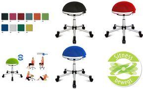 Immagine prodotto Topstar Sgabello fitness "Sitness Half Ball", blu Altezza della seduta: 530