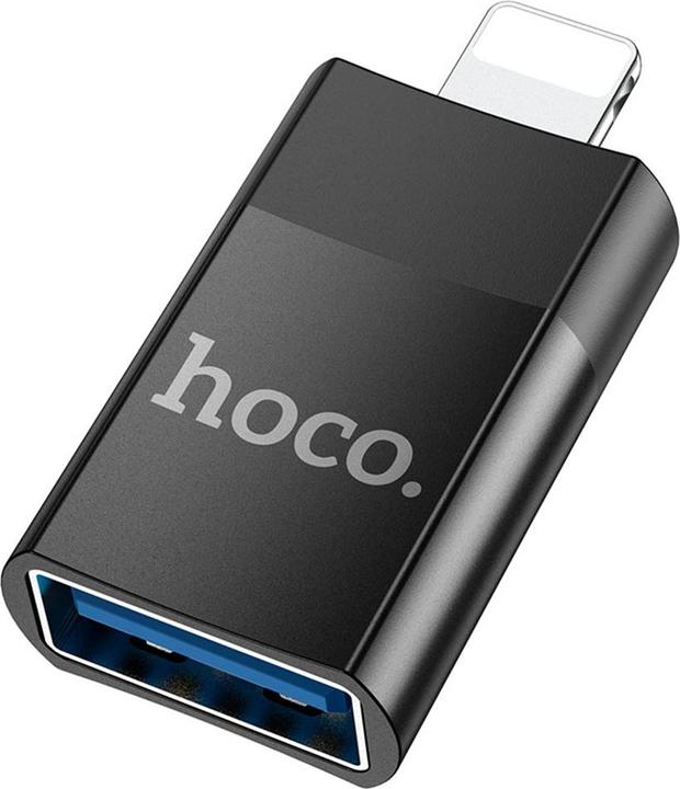 Produktbild Hoco - OTG Adapter (UA17) - Lightning to USB-A, Plug & Play - Black (USB-A, Lightning)