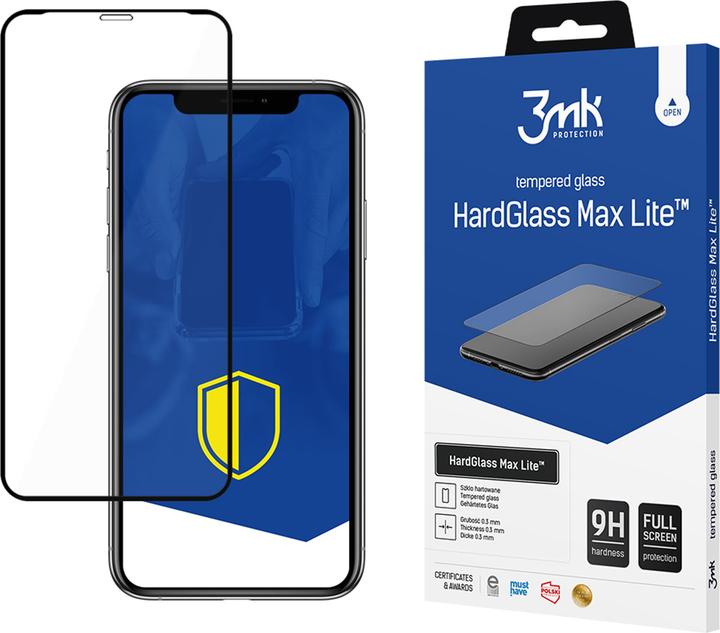 3MK HardGlass Max Lite for iPhone 11 Pro Max black frame (1 Stück, Apple iPhone 11 Pro Max)