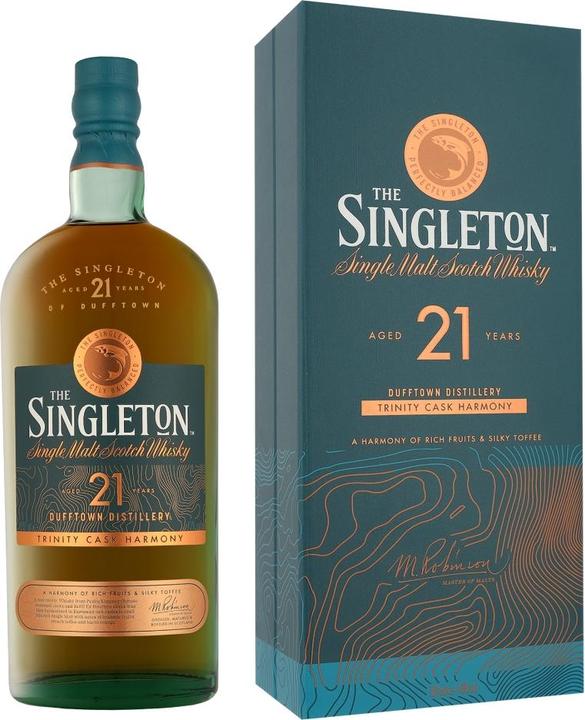 Actual product image Singleton The Dufftown 21 Years Old TRINITY CASK HARMONY 43% Vol. 0,7l in gift box