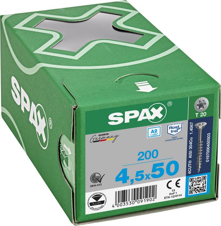 Produktbild Spax Spanplattenschrauben A2 (200 Schrauben pro Stück)