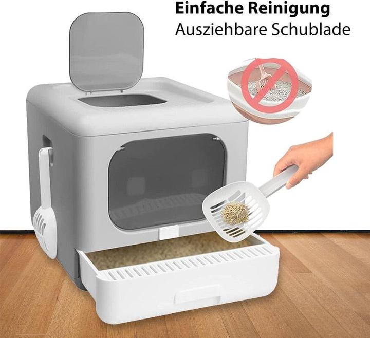 Produktbild Hermex Haubentoilette mit Deckel und Sieb (Katzenklo geschlossen)