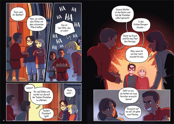 Produktbild Das magische Baumhaus (Comic-Buchreihe Band 2) - Der geheimnisvolle Ritter (Deutsch, Mary Pope Osborne, Loewe Graphix, Kelly Matthews, Jenny Laird, Nichole Matthews, 2022)