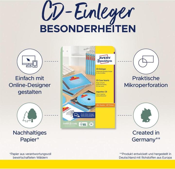 Produktbild Avery CD-Einleger