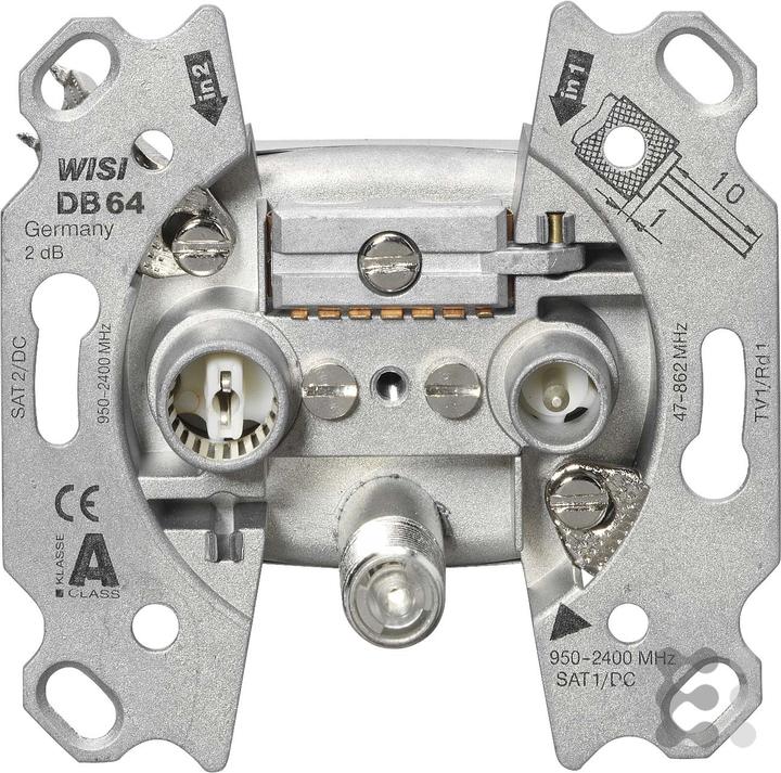 Produktbild WISI DB 64 Silber Steckdose (12 dB, Antennendose)