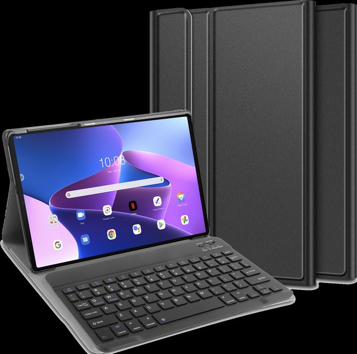 Produktbild Cazy Tastatur Hülle Kompatibel mit Lenovo Tab M10 Plus Gen 3 - Schutz Etui mit magnetisch Abnehmbarer (Eng. Int., Tab M10 Plus Gen 3)
