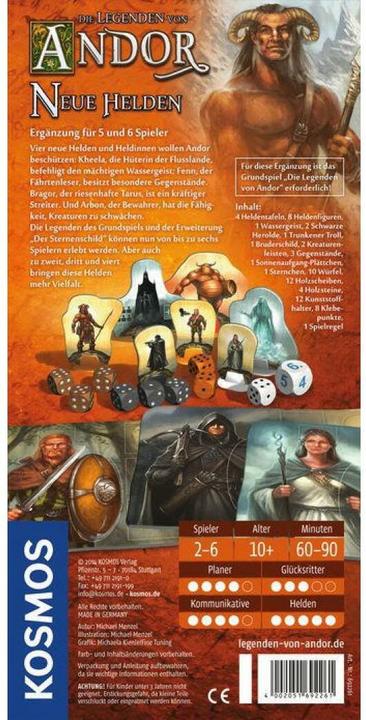 Actual product image Kosmos The Legends of Andor: New Heroes - Addition (German)