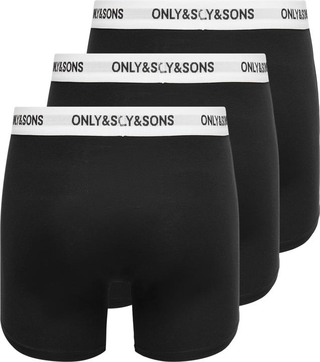 Immagine prodotto Only & Sons Onsfitz Solid Black Boxer 3pack Noos (S, confezione da 3)