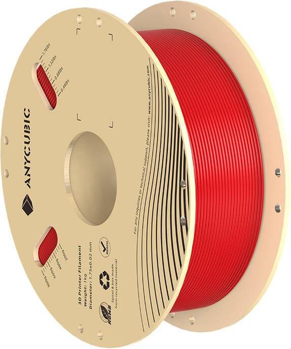 Anycubic Filament PLA 1 KG (Czewony) (PLA, 1.75 mm, 1000 g, Rot)
