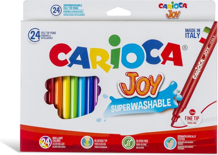 Immagine prodotto Carioca Penna in fibra Joy (Multicolore, 24 x)