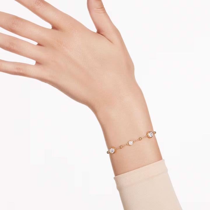 Immagine prodotto Swarovski Bracciale in ambra taglio rotondo in oro bianco (19.50 cm, Metallo Swarovski)