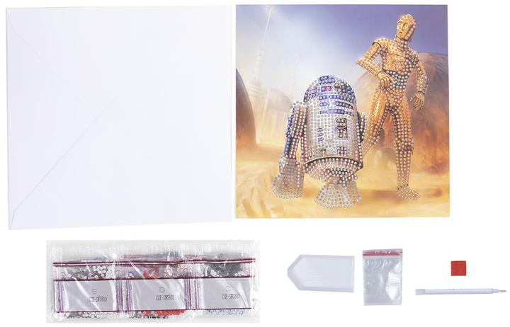 Actual product image Craft Buddy R2-D2 & C-3PO, Card 18x18cm Crystal Art