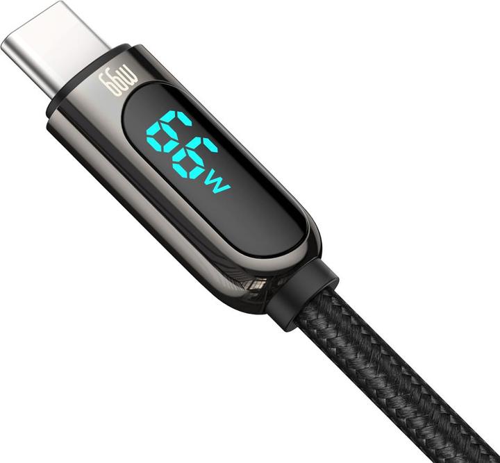 Actual product image Baseus Display Cable USB to Type-C, 66W, 2m (black) (2 m, USB 3.0, 66 W)