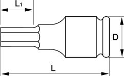 Produktbild Irimo 1/2"-Kraft-Schraubendrehereinsatz, für T40-TORX®-Schrauben, phosphatierte Ausführung