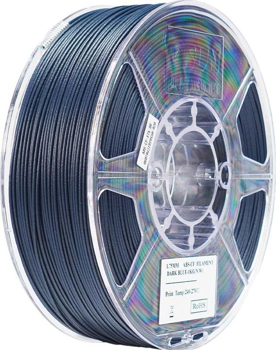 Actual product image eSUN eABS-CF Carbon Blue 1.75mm 1Kg (ABS, 1.75 mm, 1000 g, Blue)