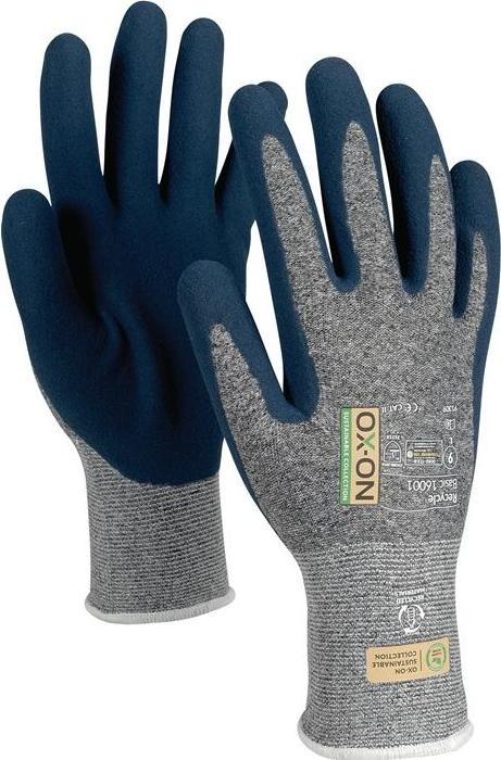 Ox-On Gants Recycle Basic 16001 taille 9 bleu/bleu clair ( 4000391359 ) (9)