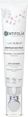 Centifolia BIO-Augenkontur Rose, Hyaluronsäure & Vitamin C - 15ml - Éclat de rose (15 ml, Tag + Nacht)