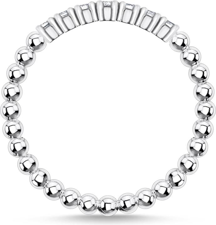 Immagine prodotto Thomas Sabo Palle dell'anello con pietre bianche argento (60, 925 Argento)