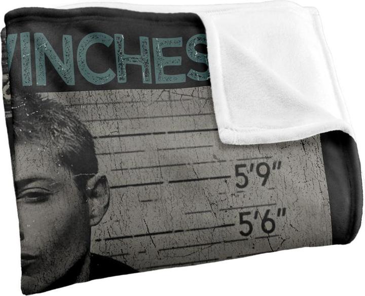 Actual product image Supernatural Mugshot Dean Winchester Blanket (152 x 127 cm)