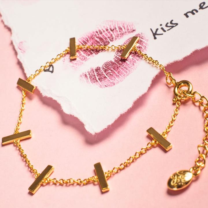Immagine prodotto Candy Bracciale Tanea, argento 925, placcato oro (20 cm, Argento 925, Placcato oro 18k)