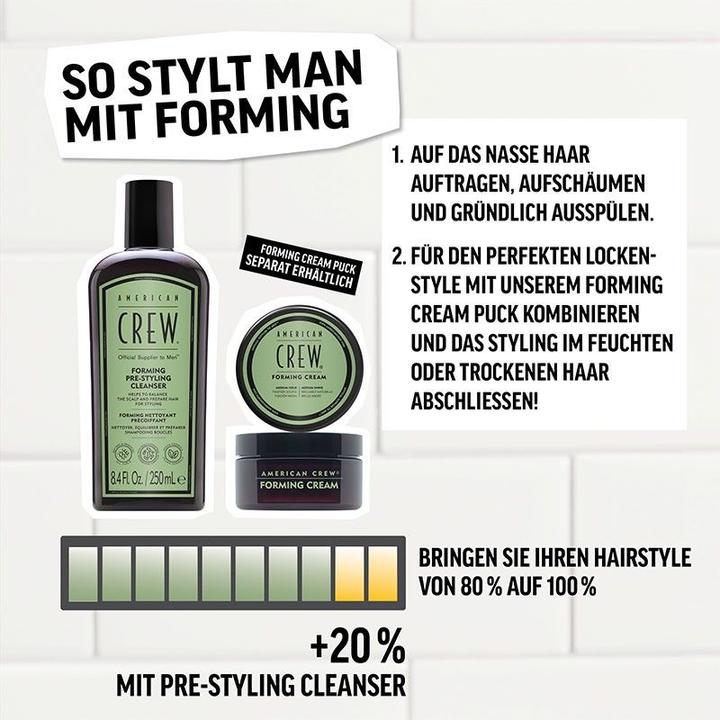 Actual product image American Crew Forming Pre-Styling Cleanser, 250ml (250 ml, Liquid shampoo)