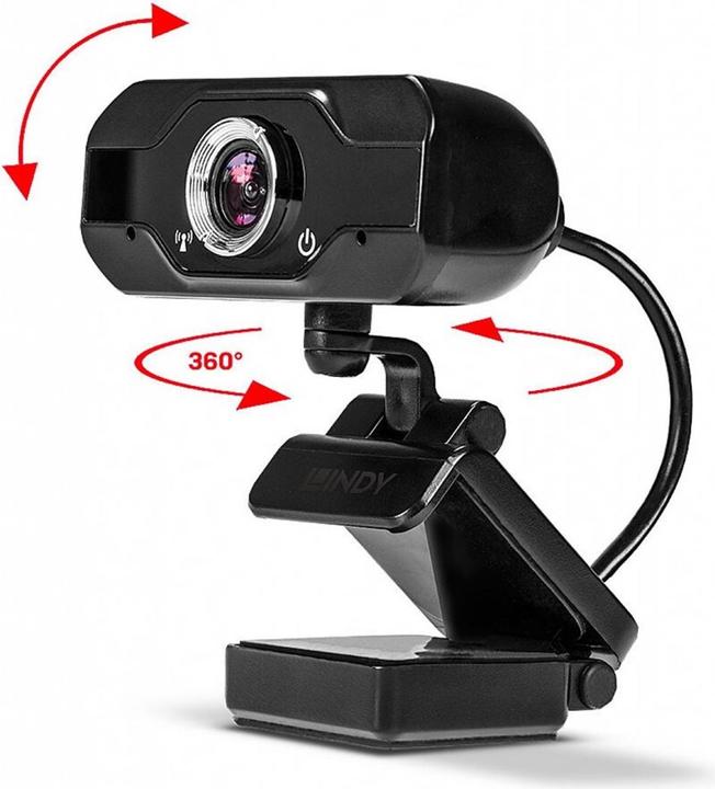 Produktbild Lindy FHD 1080p Webcam mit Mikrofon Bildwinkel 110° 360° (2 Mpx)