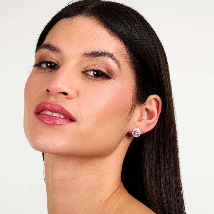 Image du produit Morellato Shiny Silver Earrings With Pink Zircon Tesori Saiw273 (Argent 925)