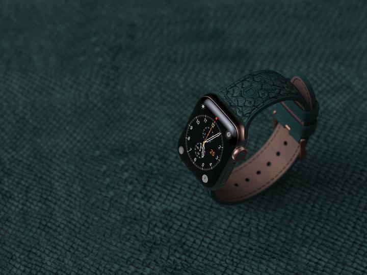 Actual product image Njord Jord Watch Strap For (40 mm, 41 mm, Vegan salmon leather, Silicone, Vegan Leather)