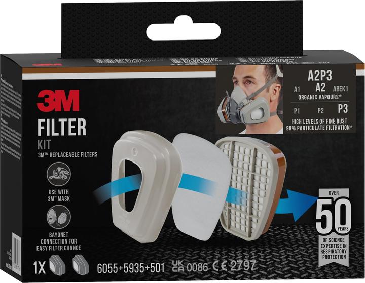 Produktbild 3M Filterkit Pestizid (A2P3, A2, P3, 2 x)