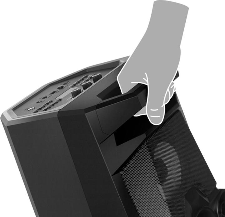Actual product image Sven Speaker PS-650, juodas, power output 2x25W (RMS), TWS, Bluetooth, FM, USB, Micro SD, LED-displa (10 h, Rechargeable battery operated)