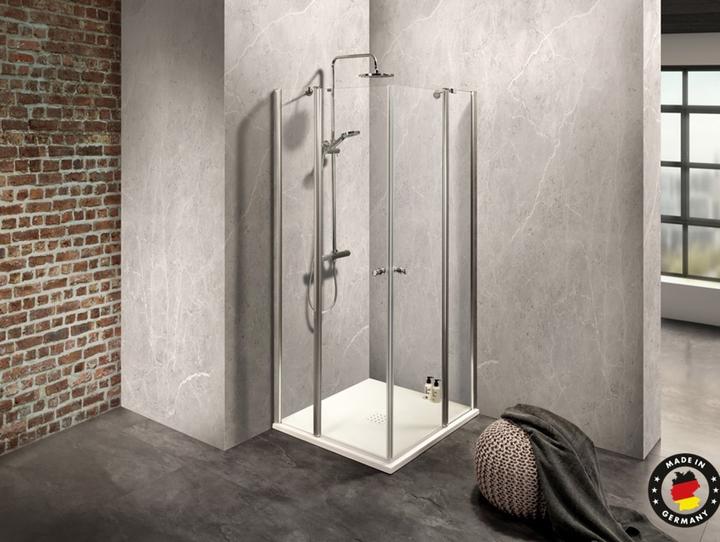 Produktbild Dusbad Duschkabine/ Duschabtrennung Vital 2 4tlg Pendeltür an Festteil / Eckdusche (75 cm, 75 cm, 202.50 cm)