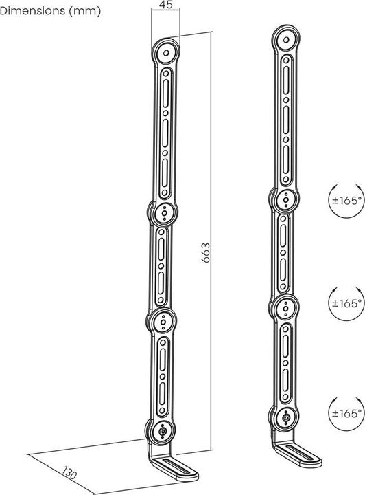 Actual product image Maclean universal VESA mount for soundbar max MC-335 (1 pcs., Wall installation)