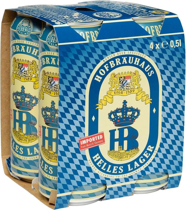 Produktbild Hofbräuhaus Helles Lager (4 x 50 cl)