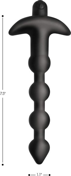 Image du produit XR Brands Perles anales vibrantes en silicone et télécommande