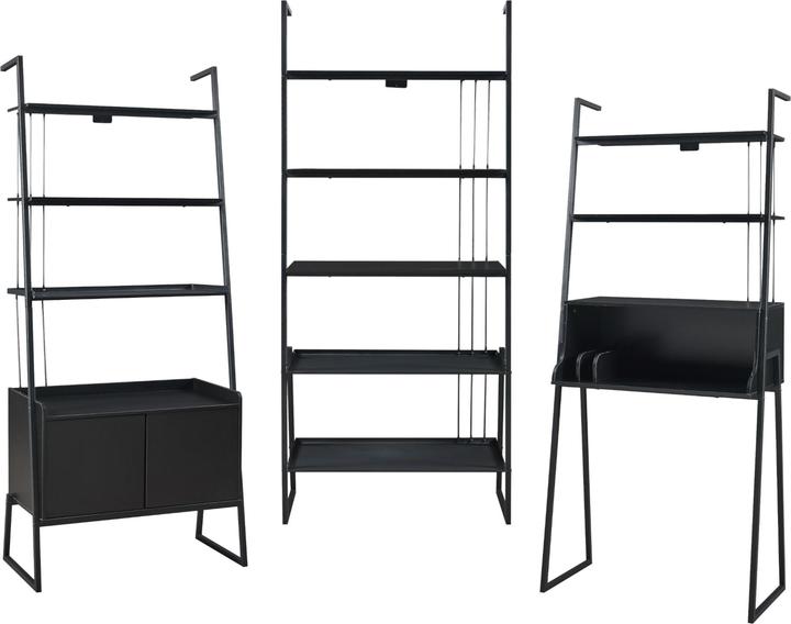 Image du produit En.Casa Ensemble de meubles Storfjord 3 pcs. 1x bureau, 2x étagère échelle *87446816*
