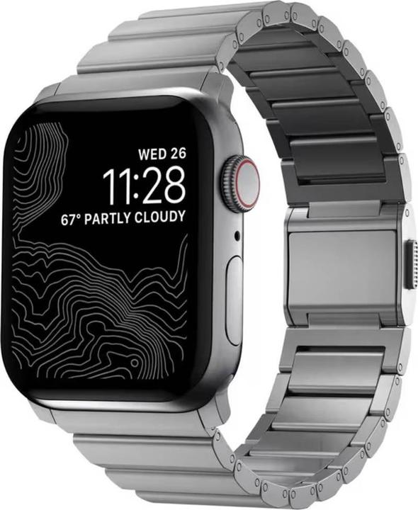 Actual product image Nomad Strap Titanium Silver V2 42/44/45/49mm (35 mm, Titanium)
