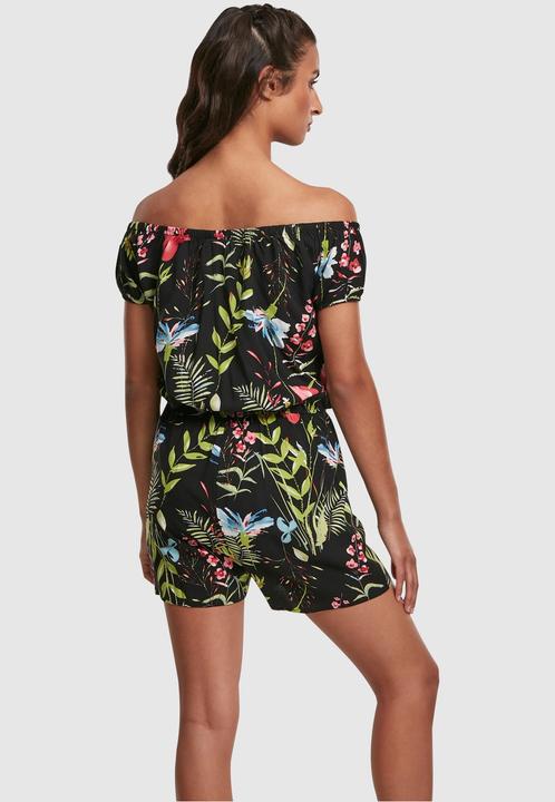 Actual product image Urban Classics Ladies AOP Off Shoulder Short Jumpsuit (4XL)