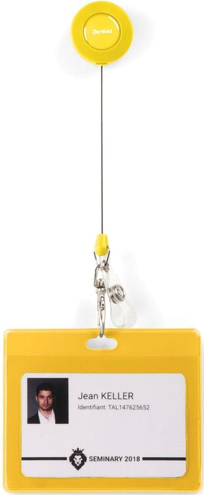 Actual product image Tarifold Name badge 70x100mm PVC yellow PU=30 pieces